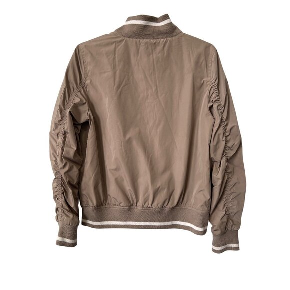 Rachel Rachel Roy Bomber Jacket Size Small Full Zip Ruched Long Sleeve Outdoor - Picture 2 of 7